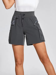 Women's Walking, Jogging, Workout Zippered Cargo Shorts