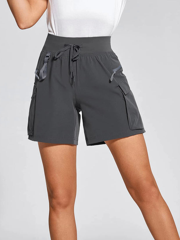 Women's Walking, Jogging, Workout Zippered Cargo Shorts