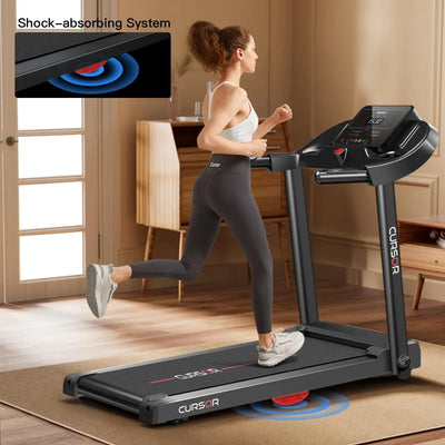Folding Treadmill with Pulse Sensors, 2.5 HP Quiet Brushless, 7.5 MPH, 265 lbs. Capacity