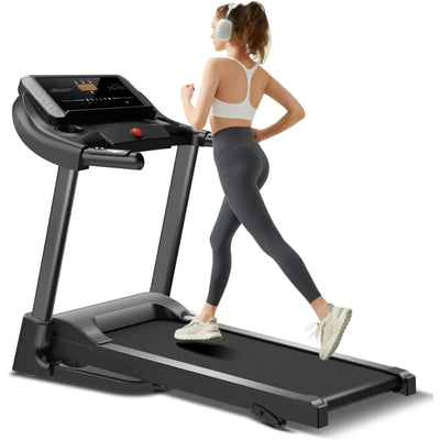 Auto-Folding Incline Treadmill with Pulse Sensors, 3.0 HP Quiet Brushless, 8.7 MPH, 300 lbs. Capacity