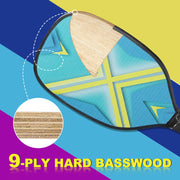 4 Premium Wood Pickleball Rackets 4 Pickleball Balls 4 Cooling Towels a Carry Bag