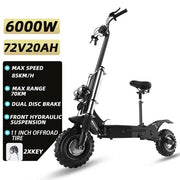 48-72V Hydraulic / Spring Suspension Foldable E-Scooter with Seat For Adults