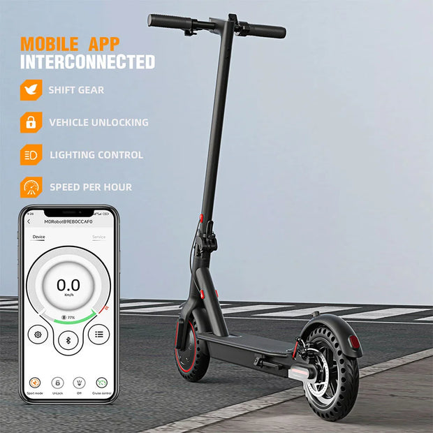 Lightweight 350W Foldable Electric Scooter for Adults and Teens with APP Support