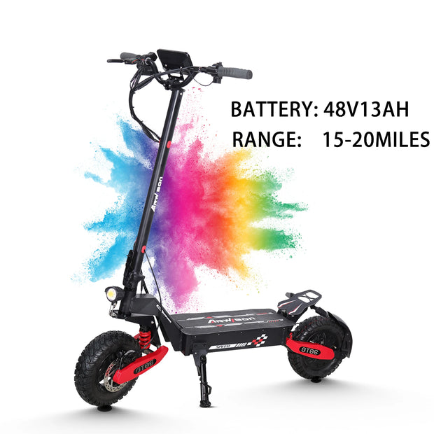 1200W Foldable E-Scooter for Adults -Max Speed 30MPH, 48V 13AH/23.4AH, 11"Off-Road Tires