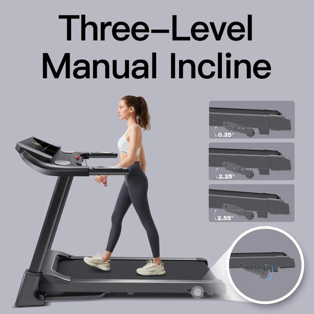 Auto-Folding Incline Treadmill with Pulse Sensors, 3.0 HP Quiet Brushless, 8.7 MPH, 300 lbs. Capacity