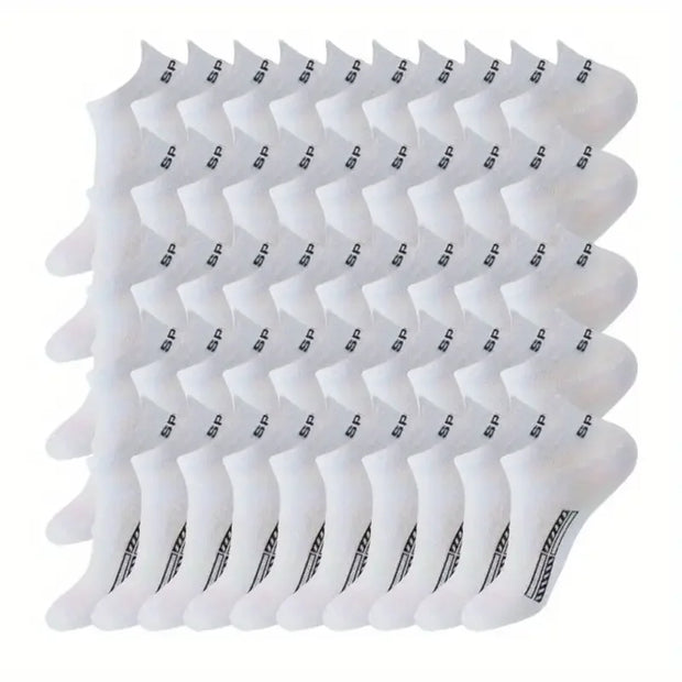 50 Pairs of Men's Low Cut Running Fitness Sports Socks