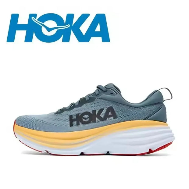Original HOKA Bondi 8 Sport Road Running Breathable Anti Slip Cushioning Shoes for Men and Women