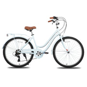 26 inch 7 Speed Beach Cruiser Bike for Men and Women with Rear Rack