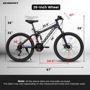 21-Speed Dual Full Suspension Mountain Bike 24/26/27.5 Inch