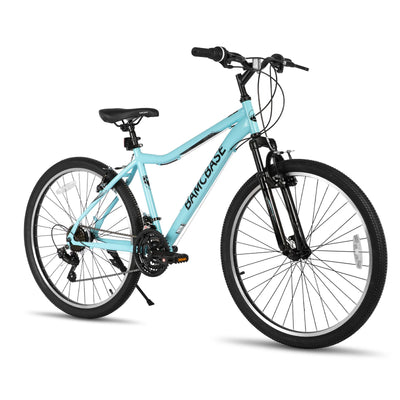 26 Inch Women‘s Mountain Bike, 21 Speeds, Steel Frame with Suspension Fork