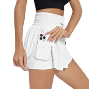 Flowy High Waisted Tennis Skort