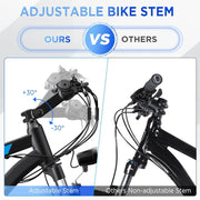 26'' 1000W Electric Mountain Bike with 48V 374.4WH Removable Battery