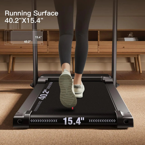 Folding Treadmill with Pulse Sensors, 2.5 HP Quiet Brushless, 7.5 MPH, 265 lbs. Capacity