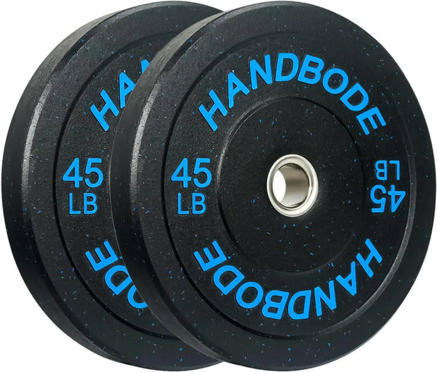 High Bounce Bumper Weight Plate Set for Home Gym, Colored Rubber Weights