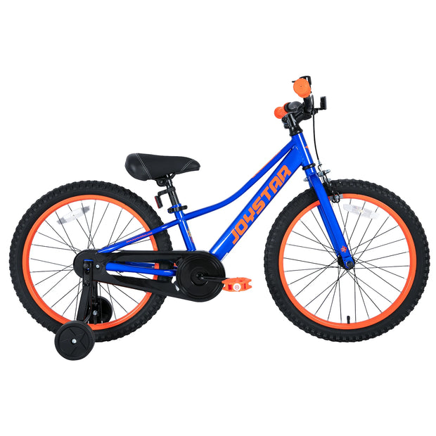 20 Inch Kids Mountain Bike with Training Wheels and Handbrake for 7-12 Years Old Boys and Girls