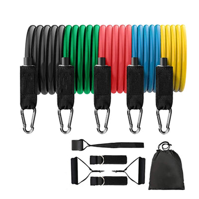 11 pc. Latex resistance Pull bands for Pilates, yoga and CrossFit fitness
